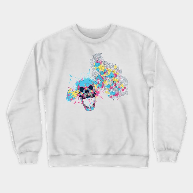 Colorful Headshot Crewneck Sweatshirt by inkExtreme